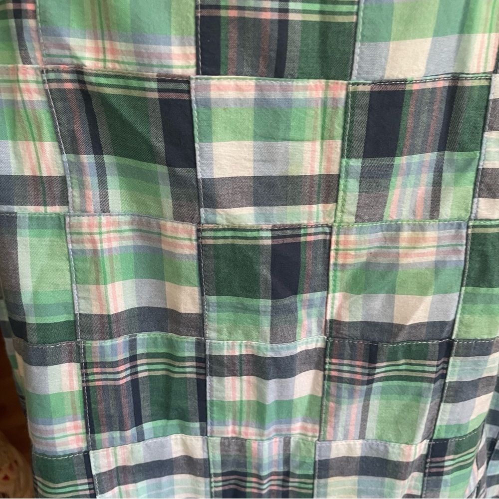 Talbots Patchwork Button Back Tank Top Womens Med… - image 6